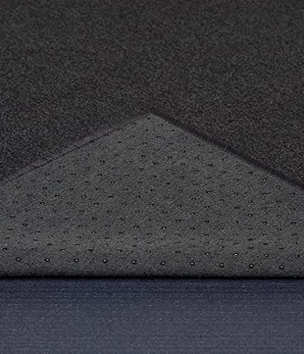 Yogitoes Manduka Yoga Towel for Mat Nonslip and Quick Dry for Hot Yoga with Rubber Bottom Grip Dots 72 Inch Long Onyx Thin and Lightweight (262023001)
