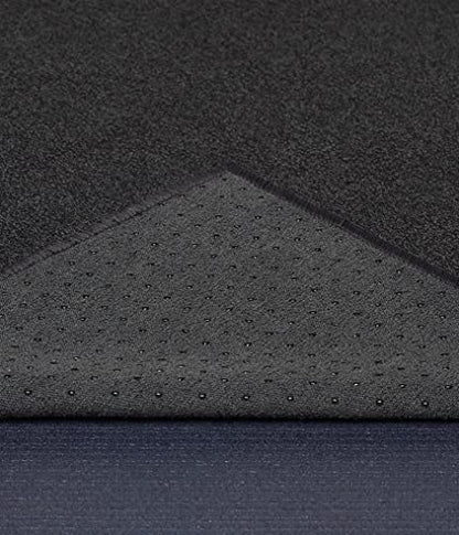 Yogitoes Manduka Yoga Towel for Mat Nonslip and Quick Dry for Hot Yoga with Rubber Bottom Grip Dots 72 Inch Long Onyx Thin and Lightweight (262023001)