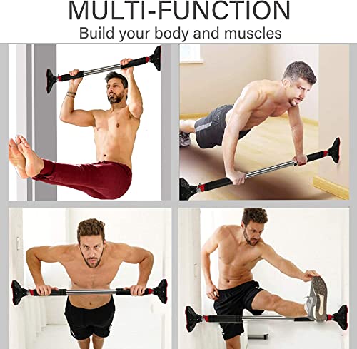 Pull Up Bar no Screws,Doorway Chin Up Bar for Home Gym Adjustable to Width with a Width of 43-54 Inches with Large Anti-Slip Mat and Safety Lock, Max Support for 330 lbs OT160 - size: 75-92cm(29.5-36.2in)