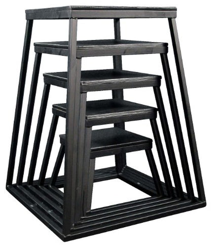 Ader Plyometric Platform Box Set- 12", 18", 24", 30", 36" and 42" Black