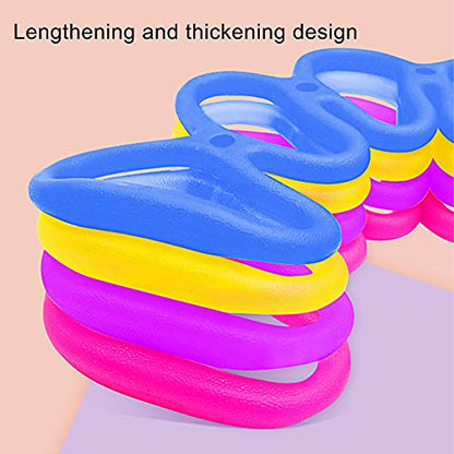 7 Ring Stretch Resistance Exercise Band, Workout Bands Yoga Stretching for Home Fitness, Foot, Leg and Arm Exerciser Stretch Band, Center Workout Walking Exercise - color: Blue