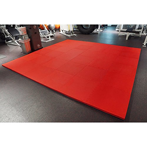 Meister X-Thick 1.5" Interlocking EVA Foam Mats - RD - 10 Tiles (40 Sqft) - color: Red, size: 10 Tiles (40 Sqft)