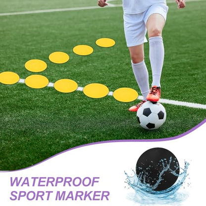 PATIKIL Spot Markers, Non-Slip Floor Dots Agility Markers Flat Field Cone Poly Dot - color: Black
