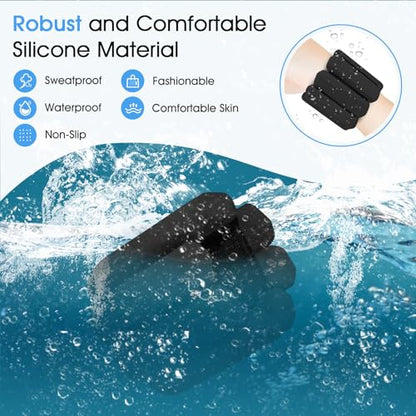 Wrist Weights Set of 2(1Lbs Each), Adjustable Wrist and Ankle Weights for Women and Men, Wearable Arm & Leg Weights Set for Walking, Yoga, Swimming, Cardio, Aerobics, Gym - color: Black