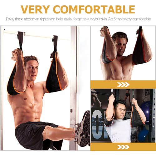 Hanging Ab Straps Set for Core Strength Training, Sturdy Portable Gym Ab Training Belt with Adjustable Suspension, Household Workout Gear for Home and Gym Use