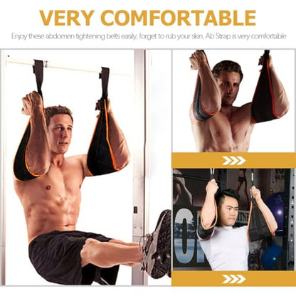Hanging Ab Straps Set for Core Strength Training, Sturdy Portable Gym Ab Training Belt with Adjustable Suspension, Household Workout Gear for Home and Gym Use