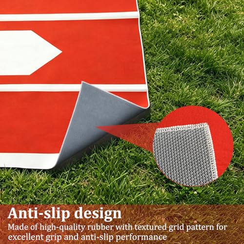 SUCOHANS 6 x 4 ft Baseball Hitting Mat with Anti-Slip Rubber Backing