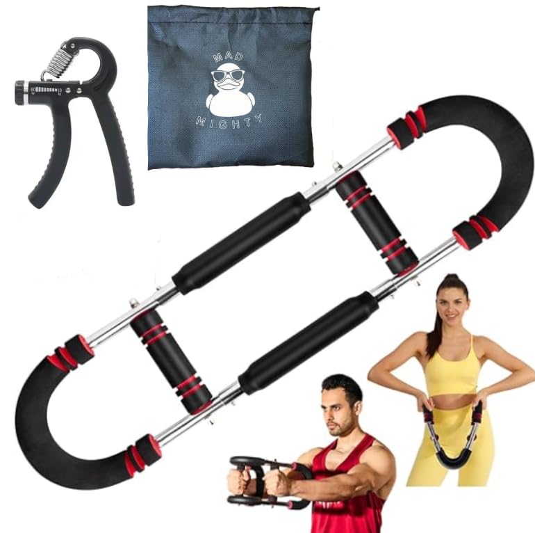 Chest Trainer 40–110lbs with Grip Strengthener & Storage Bag – Portable Upper Body Strength Training for Men & Women by Mad Mighty