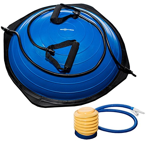 Rep Fitness Balance Trainer Ball with Resistance Bands and Foot Pump – for Strength, Balance, Home Gym Exercises