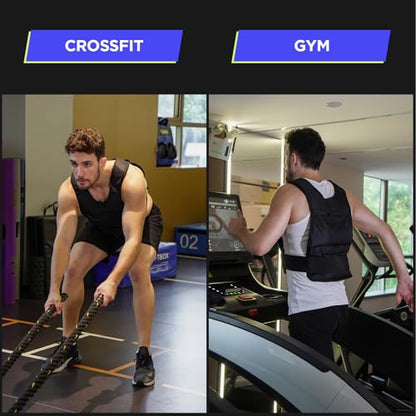 Adjustable Weighted Vest Men 13-22lbs Body Weight Vests Fast Adjust Weight Vest for Women Workouts Equipment for Strength Training Running (Adjustable 13~22LB)