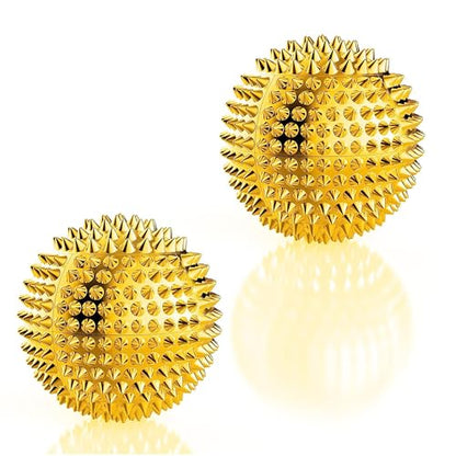 Magnet Balls - Hand & Foot Massage Ball, Spiky Massage Orb, 3.2cm Gold