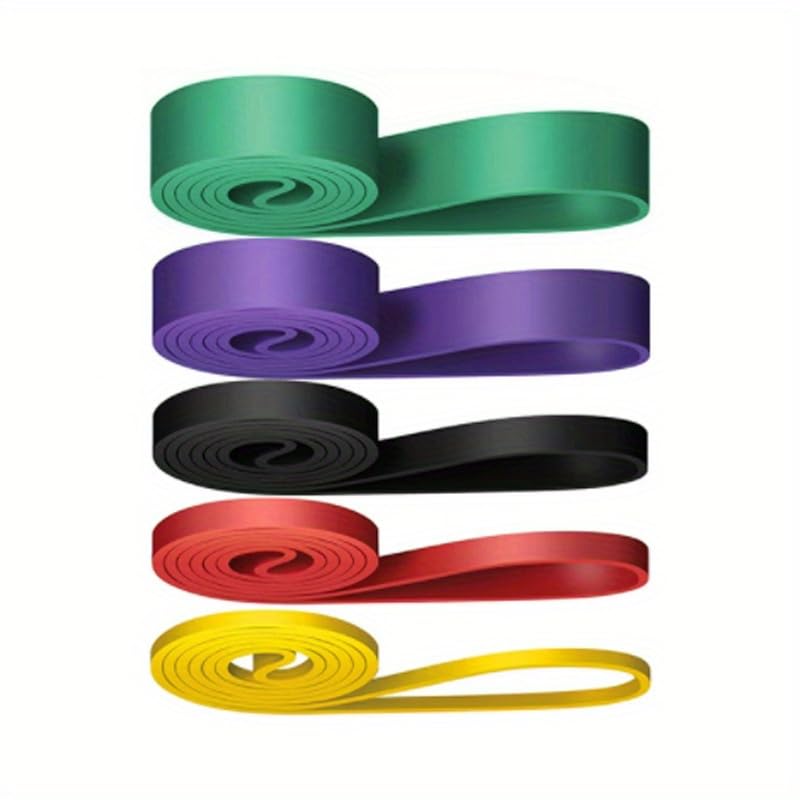Resistance Bands, Pull-Up Assist Straps for Muscle Training, Non-Slip, Various Tension Levels, Fitness Equipment for Home and Outdoor Use - color: red
