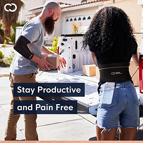 Copper Compression Back Brace. Copper Infused Lumbar Support for Lower Back Relief, Sciatica, Herniated Disc, Scoliosis, Pain & Strains. Adjustable & Breathable. Fits Men & Women (Waist 36" - 42") - size: Large/X-Large (Pack of 1)