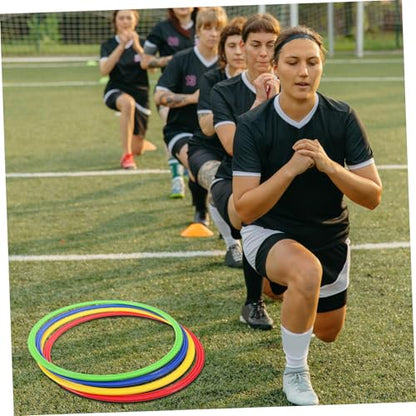 BESPORTBLE 4pcs Plastic Agility Rings for Soccer Training Football Equipment Speed Hoops for Agility Drills Sensory Training Ring for Athletes