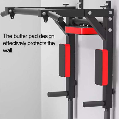 Wall Mounted Pull Up Bar,Home Gym Strength Training Equipment,800 Lbs Capacity with 6Mm Thick Hooks, Triangular Support & Non-Slip Grips for Chin-Ups, Leg Raises, Core Workouts