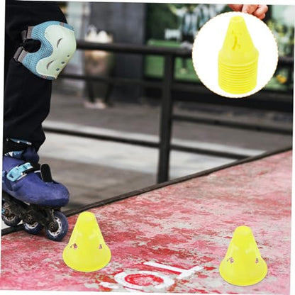 Toddmomy Skating Sign Bucket Practice Cones Small Traffic Cones Training Cones Play Cones Plastic Cones Sports - color: Yellow