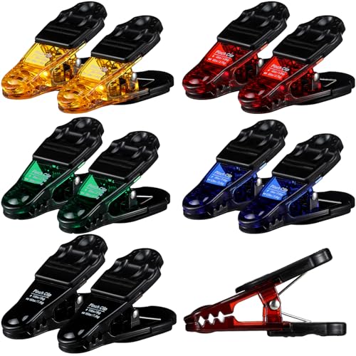 Shappy 10 Pcs Graded Pinch Exerciser Grip Finger Strength Trainer Pinch Clips Rehab Thumb Exerciser Hand Therapy Equipment for Recovery Conditioning from Injuries Surgery, 5 Colors