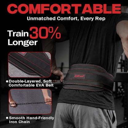Weightlifting Dip Belt with Chain, Heavy Duty 550-650 lbs Capacity, for Dips and Pull-ups