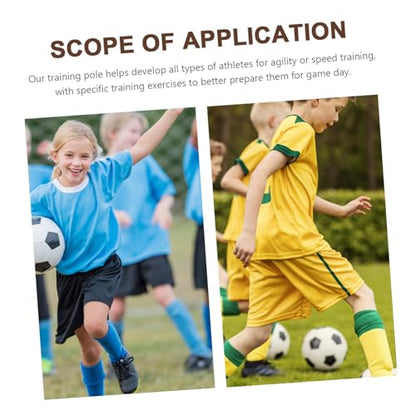 Soccer Agility Poles Training Equipment for Speed Drills Folding Design Bright and Visible for Weather