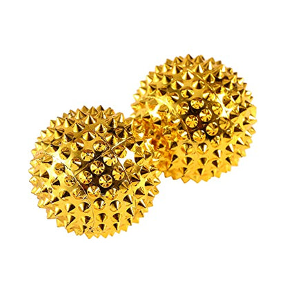Pair Magnetic Massage Balls for Deep Tissue Trigger Point Acupressure Hand Tool for Palm Pressure Massage