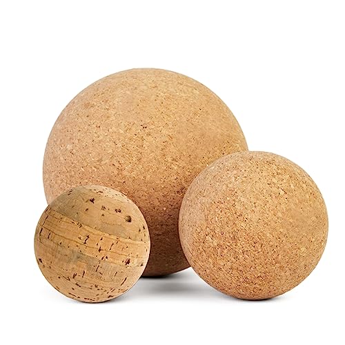 Yoga Studio Natural Cork Unbranded Massage Ball Set of 3-2cm, 4cm, 6cm