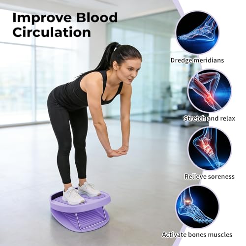 Calf stretcher slant board, 15-Level Adjustable Slant Board for Plantar Fasciitis, Shin Splints & Achilles Tendonitis, Lightweight Ankle Stretch Board for Home Gym or Travel