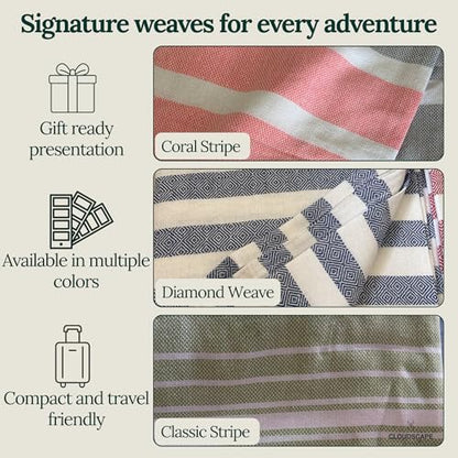CLOUDSCAPE Extra Large Beach Towel 6 Pack - 39"x71", Quick Dry Pool Towel, Sand Free Vacation Essentials for Adults, Lightweight Turkish Towel, Easy Pack Travel Bath Towel for Swimmers, Multicolor6