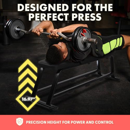 Foldable Flat Weight Bench, Heavy-Duty Workout Bench for Home Gym, Compact and Portable Design, Adjustable and Durable Built with Cushioned Backrest for Strength and Resistance Training