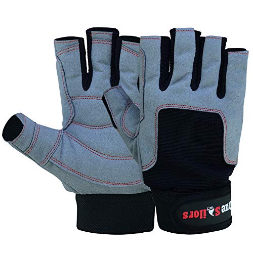 MRX BOXING & FITNESS Sailing Gloves with 3/4 Finger and Grip for Men and Women, Great for Kayaking, Workouts Sailing Glove