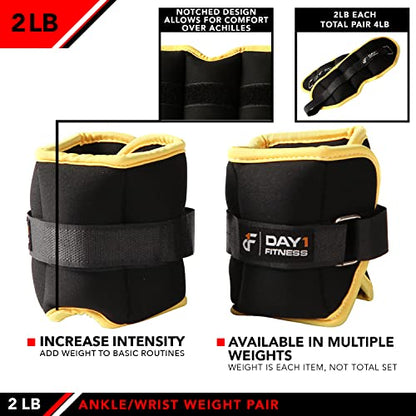 JFIT Ankle Weights - Ankle Weight Pair 10 Weight and Bundle Options - 0.5 to 8 lbs. Each (Set of 2) Adjustable Straps – Comfortable, Breathable, Moisture Absorbent Weight Straps for Men and Women