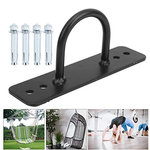 Rope Wall Ceiling Mount Bracket Hook, Heavy Duty Hammock Hanger with Screws, Alloy Steel Swing Fixing Hook for Yoga Hammock Battle Rope Strength Training, Includes 4 Anchors