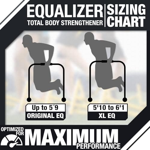 Lebert EQualizer Total Body Strengthener – Portable Dip Station for Full Bodyweight Training – Includes Hip Resistance Band & Online Coaching – Available in Standard & XL Sizes