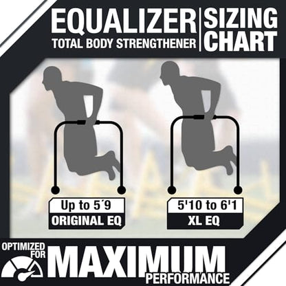 Lebert EQualizer Total Body Strengthener – Portable Dip Station for Full Bodyweight Training – Includes Hip Resistance Band & Online Coaching – Available in Standard & XL Sizes