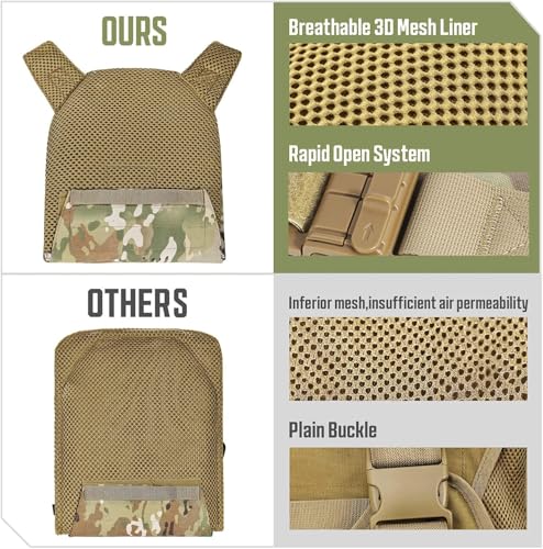 GFIRE Tactical Vest - Airsoft Lightweight Modular 3D Breathable Quick Release Vest, Adjustable Tactical Gear for Training