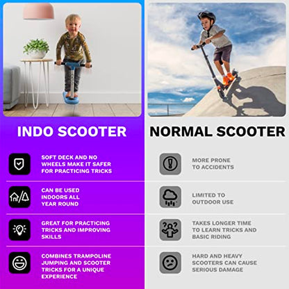in Do the Trick - Trick Scooter for Teenagers & Adults - Trampoline Scooter Ideal for Trampoline Stunt Exercises, Professionals & Beginners - Indoor & Outdoor Freestyle