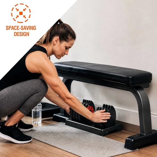 SKOK 25/55 lbs Pair Adjustable Dumbbells Set, Adjustable Weights Dumbbells Set for Men and Women with Anti-Slip Fast Adjust Weight by Turning Handle Dumbbell with Tray - color: 55lbs-Black-Pair