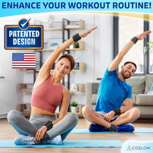 Ankle & Wrist Weights - for Men & Women - 1 Pair - Adjustable Silicone Workout Bands for Fitness & Strength Training - Wearable Leg & Cuff Weight Straps for Yoga & Dance