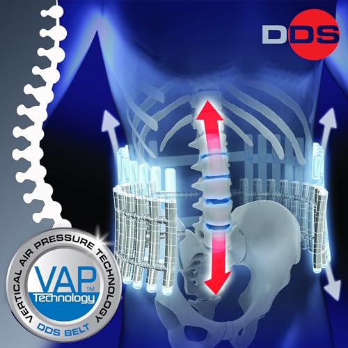 DDS, Inc. G2 Lumbar Decompression Belt, Pneumatic Air Decompression Back Brace for Men and Women, Lower Back Stability for Work, Home, Driving, Lifting, and Daily Wear for All Activity –Small