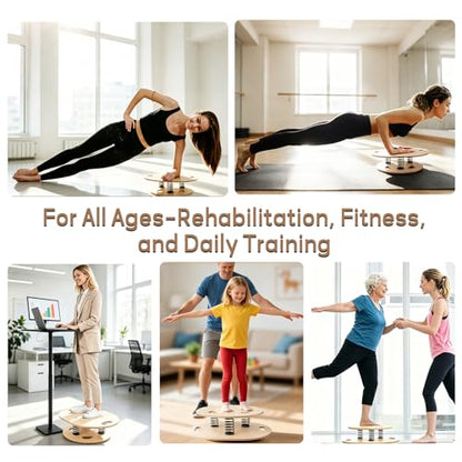 Balance Board & Wobble Board with Spring System, Proprioception Trainer for Physical Therapy, Rehabilitation, Posture & Coordination, Balance Board for Adults, Seniors & Kids