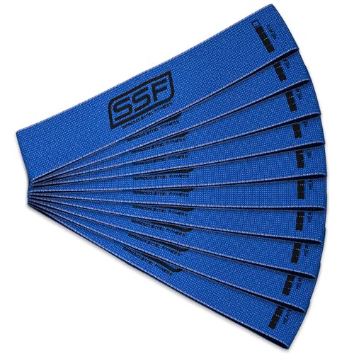 Serious Steel Fitness Fabric Mini Loop Non-Slip Resistance Band Set | Warm-Up, Physical Therapy, Glute Training, Speed and Agility Exercise Bands - color: Level 4 - Heavy (Blue)