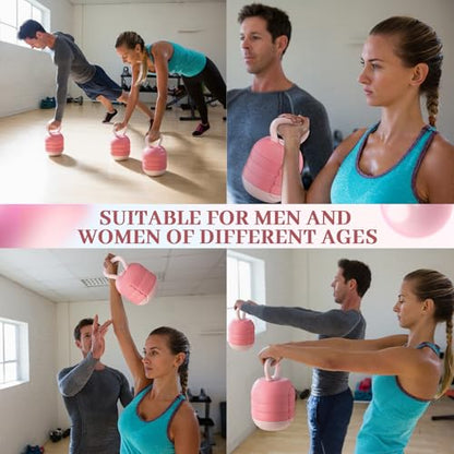 Adjustable Water Filled Kettlebell 5/8/13/17/22 lb Water Filled Kettlebells Weights Set for Home Gym, Kettle Bell Sets for Women at Home and Cross-training Exercise - color: Pink