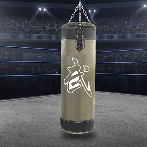 Bnineteenteam Heavy Punching Bag,Training Boxing Bag with Chain for Adults Men Women(Empty) - color: Green, size: 60 cm