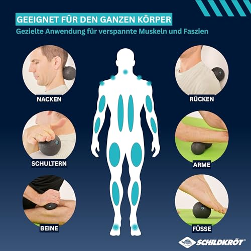 Schildkröt Dual Massage Set | Fascia Ball & Peanut Ball | Trigger Point & Self Massage | Muscle Relaxation & Regeneration | Yoga, Pilates & Physiotherapy