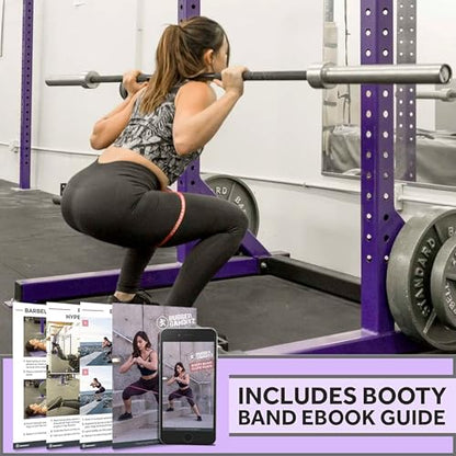 Rubberbanditz Extra Thick Booty Bands for Glutes & Legs, Mini Loop Engages HIPS, Thighs, Butt, Abs, Hip Resistance Bands for Working Out, Perfect Home Gym Equipment, Sizes 5-300 Lbs - Pack of 5