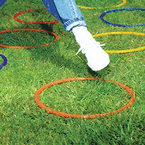 HERCHR 6 Pcs Multicolor Speed Agility Rings Set, Soccer Sport Training Speed Rings Football Control Skills Agility Loop for Agility Footwork Training