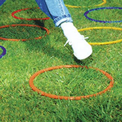 HERCHR 6 Pcs Multicolor Speed Agility Rings Set, Soccer Sport Training Speed Rings Football Control Skills Agility Loop for Agility Footwork Training