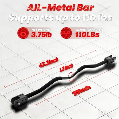 Dumbbell Barbell Converter Bar, Adjustable Dumbbell Bar for Home Gym, Compatible with Most Dumbbells, All-Metal Dumbell to Barbell Converter for Weight Lifting and Strength Training