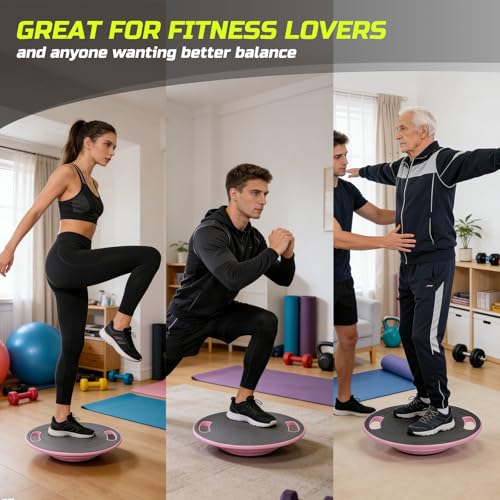 Wobble Aerobic Step Platform Balance Board with Non-skid Tpr Bump Surface, 360 Rotation for Stability Training, Versatile Home Gym Exercise Workout Step Aerobics Platform
