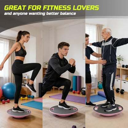 Wobble Aerobic Step Platform Balance Board with Non-skid Tpr Bump Surface, 360 Rotation for Stability Training, Versatile Home Gym Exercise Workout Step Aerobics Platform