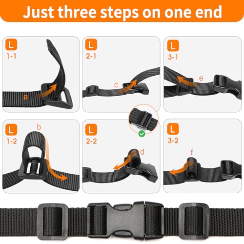 BEYOURD 3/4" Buckles and Straps Set: 6 Yards of Thick Nylon Webbing, 6-Pack Quick Side Release Adjustable Plastic Buckles, 12 Tri-Glide Slide Clips(3/4 Inch Combo Set) - style: 3/4" Combo Set